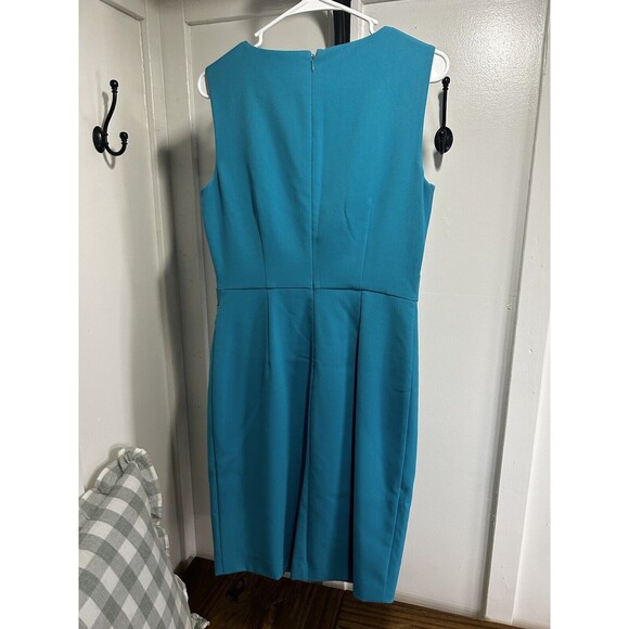Calvin Klein Women’s Size 6 Sheath Dress Blue Aqua Sleeveless Knee Length - Picture 4 of 9